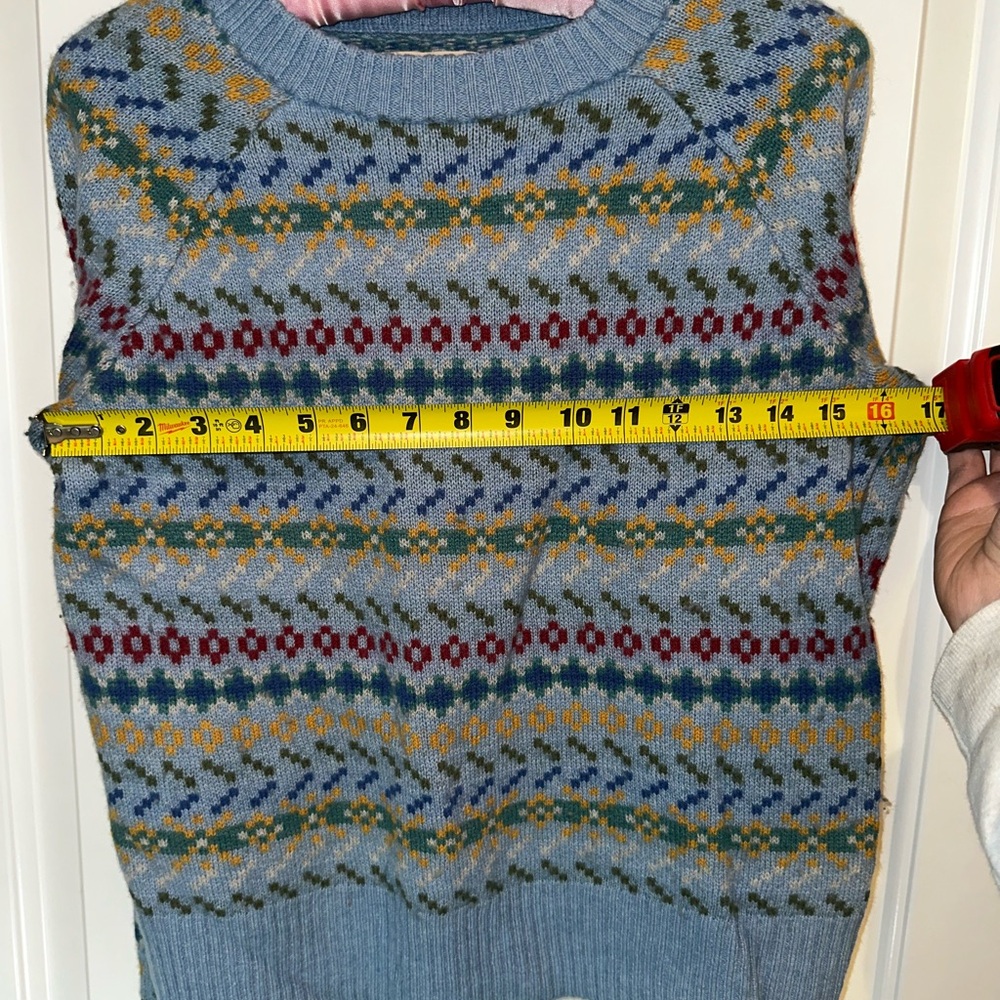 Toad&Co Multicolor Nordic Patterned Cazadera Crew Wool Sweater Women’s Small - Picture 6 of 13